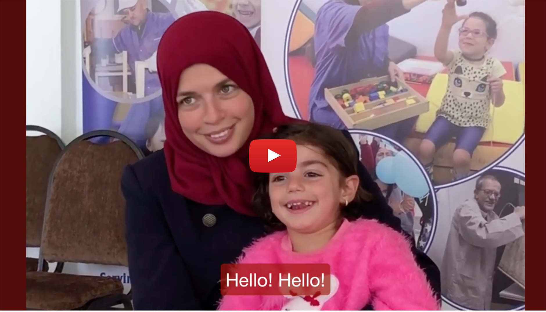 A mother and her daughter interviewed at the Princess Basma Center