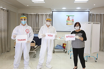 Thank you from staff at St. Luke's Hospital in Nablus, West Bank